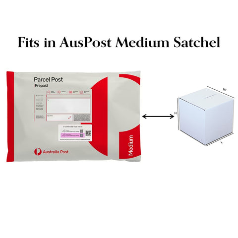 (50pcs) 130x130x130mm White Boxes – Fits in Aust Post Medium Satchels