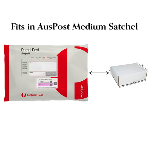 (100psc) White Mailing Box 220x160x100mm Fits in Aus Post Medium Satchels