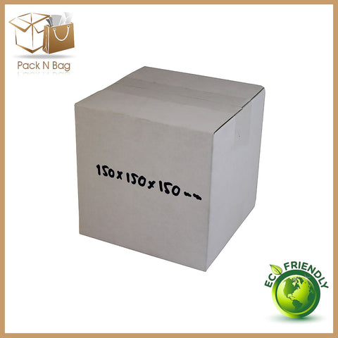 150x150x150mm (100psc) - White RSC Cube Boxes