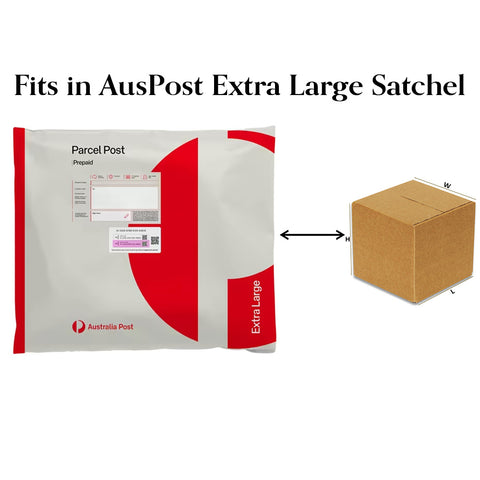 (25pcs) Eco-Friendly Brown Shipping Box 200x200x200mm – Fits in Aus Post XL Satchels