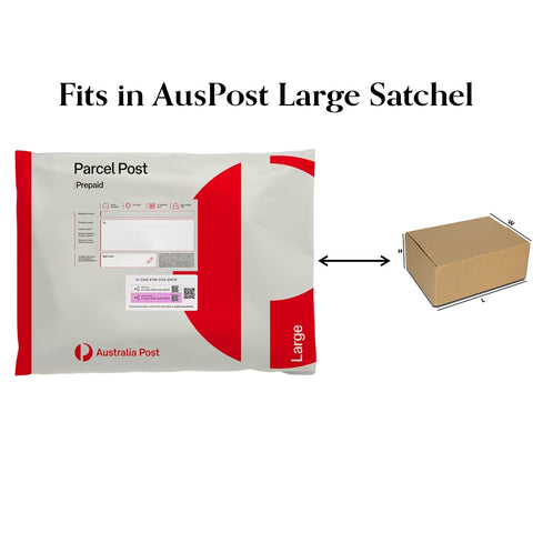 (100pcs) Brown Shipping Boxes 207x138x124mm Fits in Aus Post Large Satchels