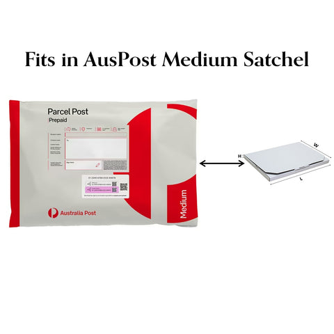White Die-Cut Box 310x220x16mm (100pcs) Fits in Aus Post Medium Satchels