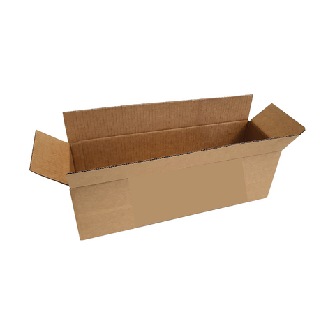 Brown RSC Cardboard Boxes – 430x105x135mm (43x10.5x13.5cm) (Pack of 25) | Durable