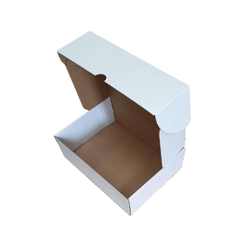 100 Pcs White Die-Cut Boxes – 250x180x75mm (25.0 x 18.0 x 7.5 cm)