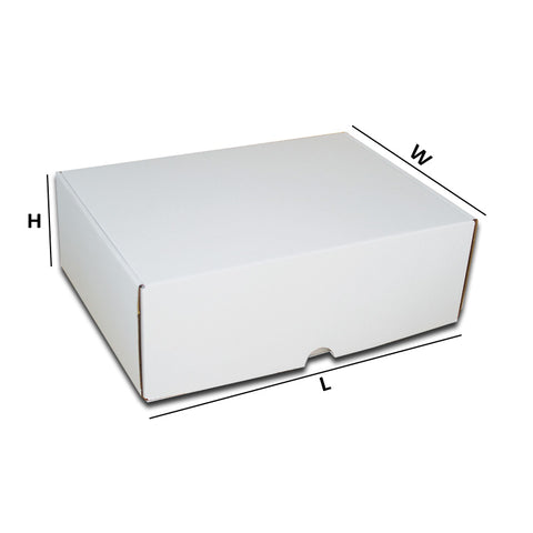 White Die-Cut Mailing Boxes – 190x145x75mm (19.0x14.5x7.5cm) | Pack of 50 | Eco-Friendly