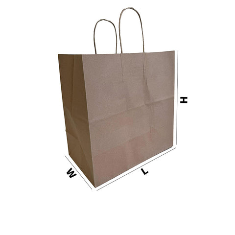 U100-305hx305w+175g (100pcs) - High-Quality Brown Kraft Paper Bags