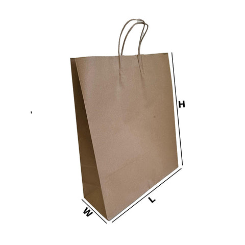 B25-480hx400w+150g (100pcs) - High-Quality Brown Kraft Paper Large Bags