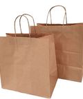 350h x 260w x 90g B1 (50pcs) - Brown Kraft Paper Bags