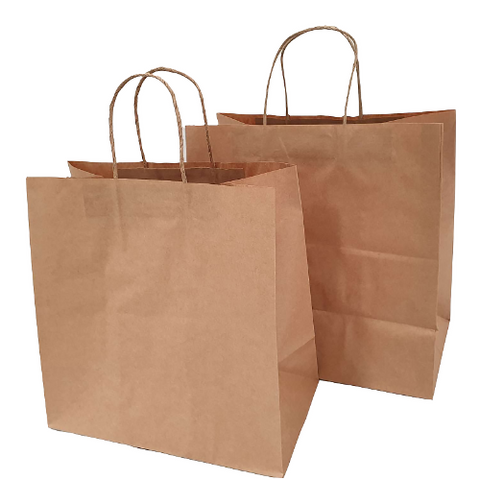 350h x 260w x 90g B1 (100pcs) - Brown Kraft Paper Bags