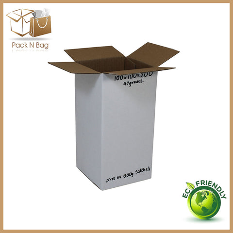 100x100x200mm (150pcs) - White RSC Boxes