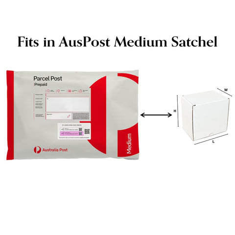 (100pcs) White Candle Box 134x110x140mm – Fits in Aus Post Medium Satchels