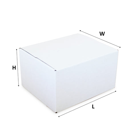 E-Flute White Shipping Box 220x160x55mm Fits in Aus Post Small Satchels