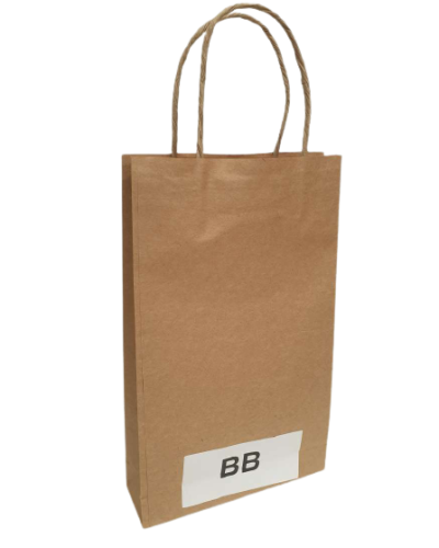 260h x 160w x 50g (100pcs) - Brown Kraft Paper Bags