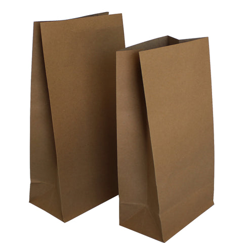 260h x 130w x 80g (100pcs) - Brown Kraft Paper Bags