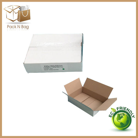 220x160x55mm (50pcs) - White RSC Boxes