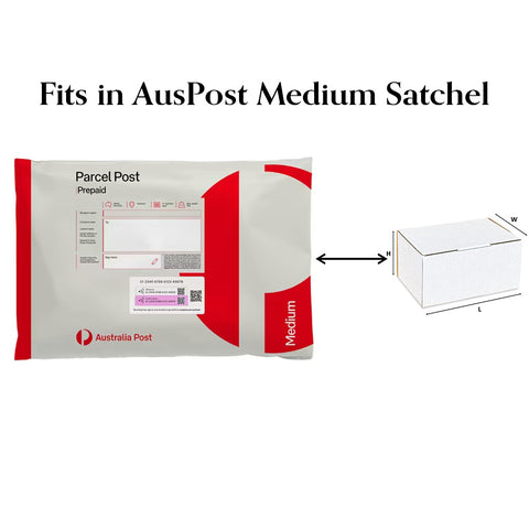 (25psc) White Shipping Box 240x125x125mm Fits in Aus Post Medium Satchels