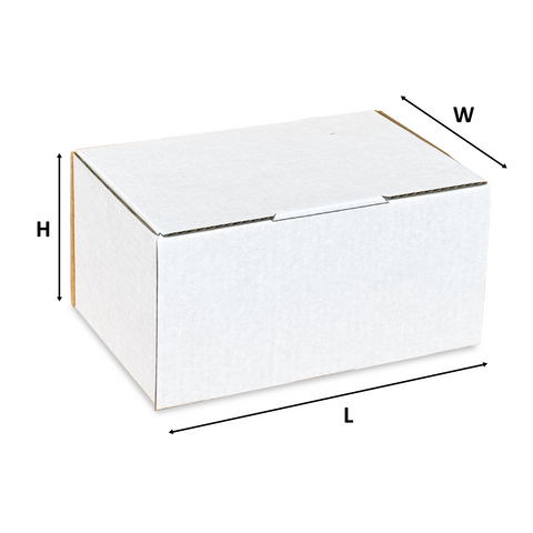 240x125x125mm (100pcs) - White Die-Cut Boxes