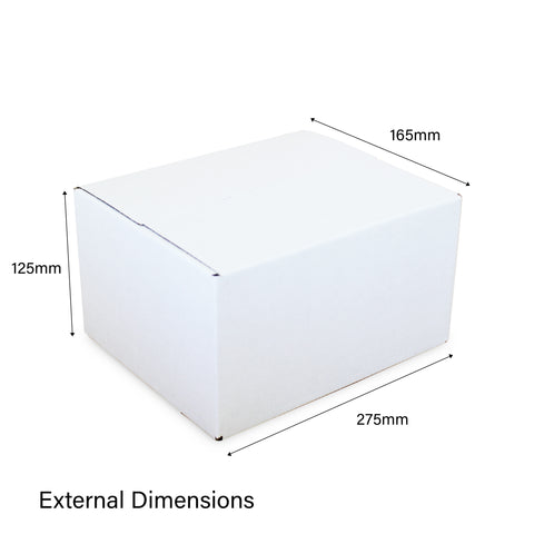 270x160x120mm (100pcs) - White RSC Boxes