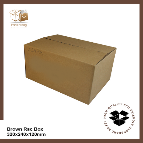 320x240x120mm (50pcs) - Brown RSC Boxes