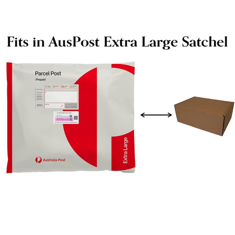 25Pcs - Brown Die cut Mailing Boxes 335x240x133mm Fits in Aus Post XL Satchel