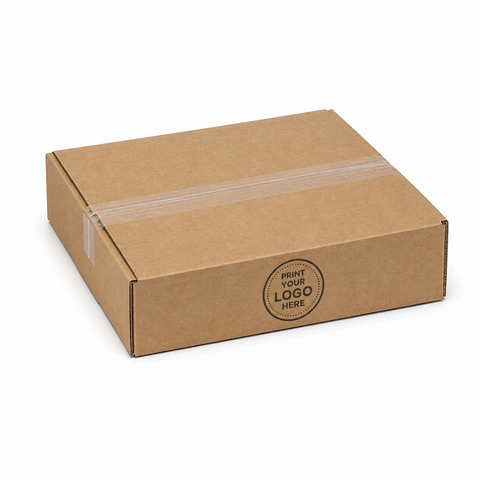 Brown Shipping Box 500x370x100mm – Flat & Wide Corrugated Mailing Boxes