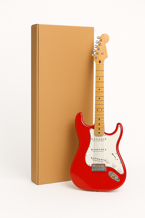 01Pcs - High Quality 450x200x1150mm Brown corrugated Guitar Box