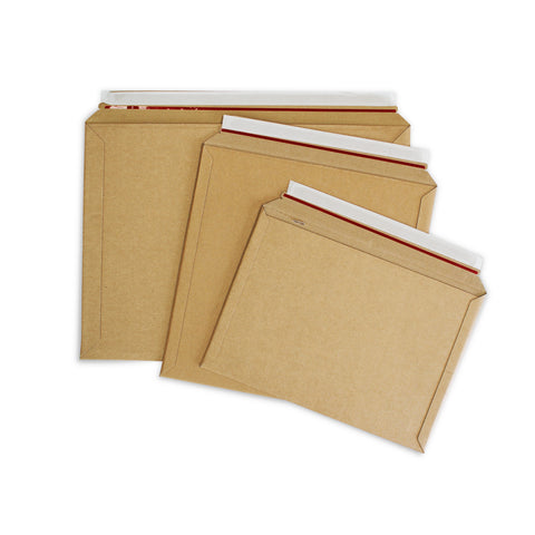 240x160mm 400gsm A5 size  (100pcs) - Brown Kraft Rigid Cardboard Mailer For CD/DVD/Photo/Document