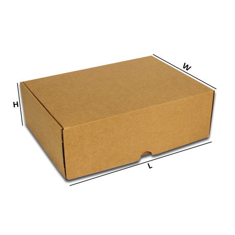 E-Flute White & Brown Box 270x200x55mm Fits in Aus Post Medium Satchels