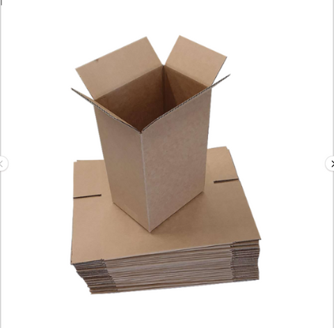 (50pcs) 190x135x300mm Brown Cardboard RSC Boxes 5-liter jerry cans Bottles Packaging