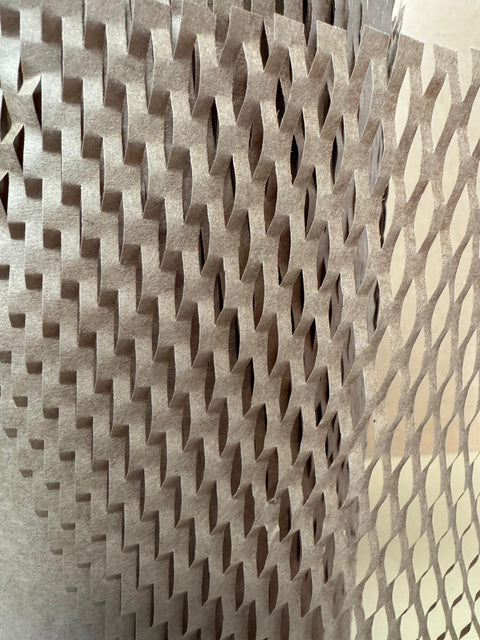 Roll - 500mm x 100M Stretched Length - Honeycomb Kraft Paper Protective Wrap