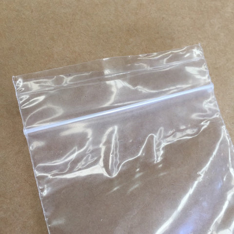 75x100mm 50um (100pcs) - Clear Resealable Zip Lock Poly Bag