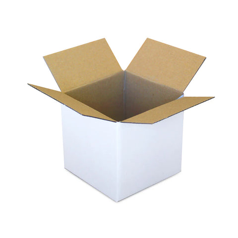 White RSC Cube Shipping Boxes