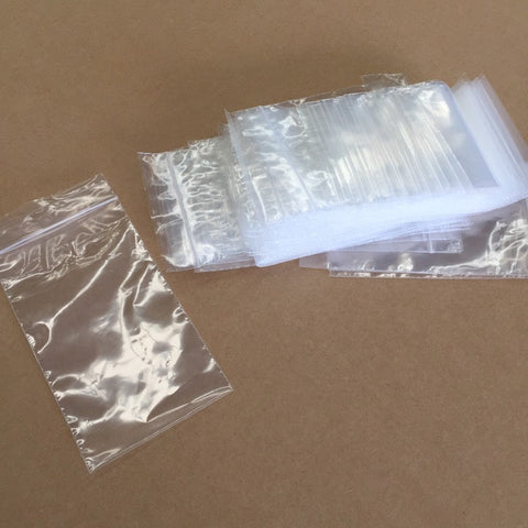 90x150mm 50um (100pcs) - Clear Resealable Zip Lock Poly Bag