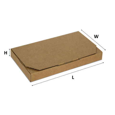 180x100x16mm (100pcs) - Brown Diecut Cardboard Mailer Boxes