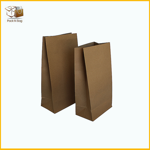 295h x 160w x 85g (100pcs) - Brown Kraft Paper Bags